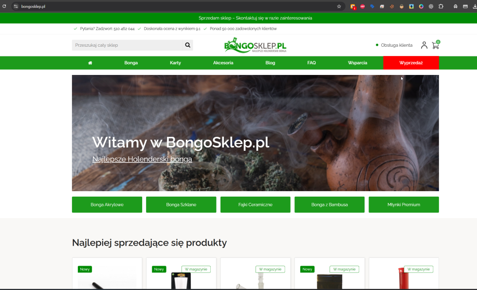 bongosklep.pl na sprzedaż: sklep OpenCart z ponad 12-letnią historią