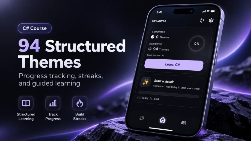 Sprzedam aplikację do nauki C# – Flutter, Firebase, 1700 ćwiczeń